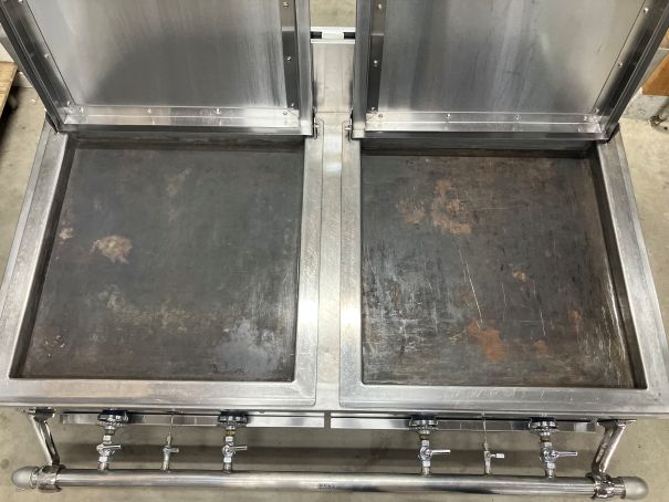 ☆★　餃子焼き器　餃子グリラー　1200×650×450　2連　卓上　都市ガス　☆★